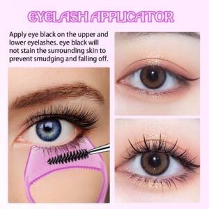 YEJAHY Eyelash Brush Tool, Makeup Cosmetic Eyelash Tool, Eyelash Curler, Mascara Guard, Reusable Makeup Helper for Assist Comb Brush Guard Eyelashes