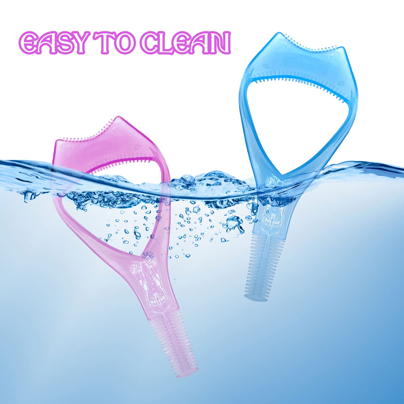 YEJAHY Eyelash Brush Tool, Makeup Cosmetic Eyelash Tool, Eyelash Curler, Mascara Guard, Reusable Makeup Helper for Assist Comb Brush Guard Eyelashes