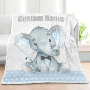 bonim Customized Baby Blanket with Name Personalized Baby Blanket Personalized Baby Blankets for Boys Best Gift for Baby Custom Throw Blanket for Couch/Bed 30"x40"