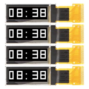 DAUERHAFT Display Screen, Thin SPI Interface Display Screen Module Clear Self Illumination 15 Pin 4 Pcs for DIY(White)