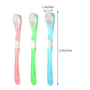 GLEAVI 3pcs Tongue Cleaning Brush Pro Tools Multifunctional Cleaning Brush Cleaning Scraper Tongue Brush Tounge Scraper Tongue Scraper Brush Portable Tongue Cleaners Tongue Clean Brush Pp