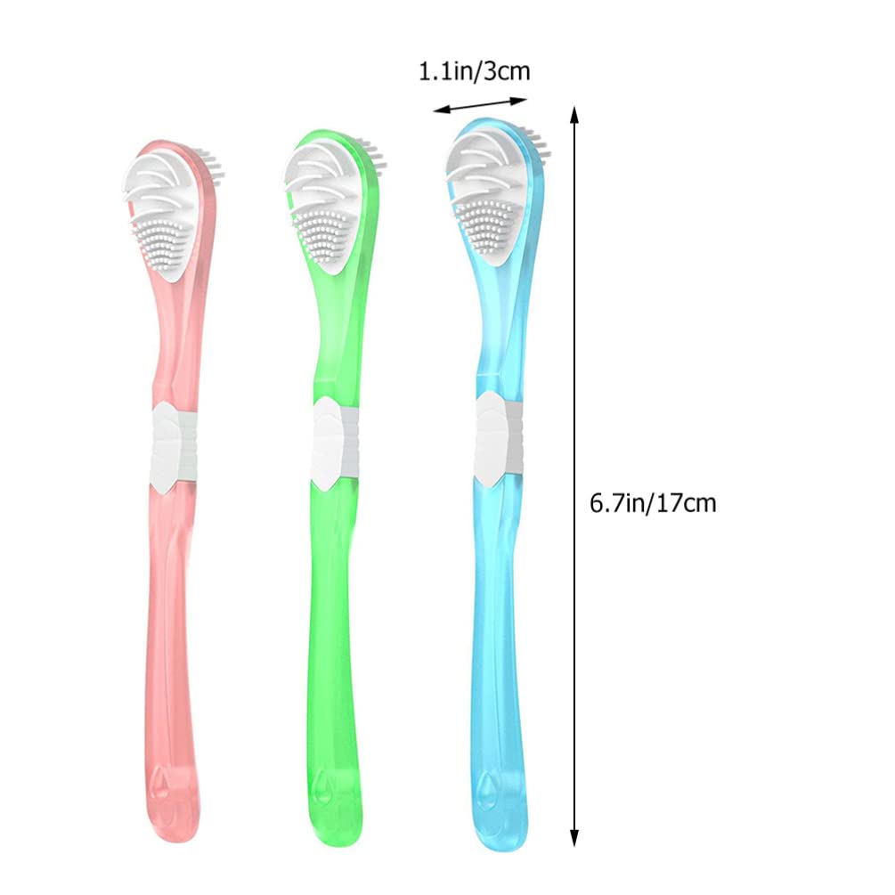 GLEAVI 3pcs Tongue Cleaning Brush Pro Tools Multifunctional Cleaning Brush Cleaning Scraper Tongue Brush Tounge Scraper Tongue Scraper Brush Portable Tongue Cleaners Tongue Clean Brush Pp