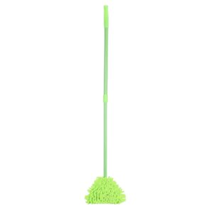 okjhfd professional microfiber mop,extendable mop 180 degree rotatable triangular cleaning mop, lightweight design for home wall ceiling floor cleaning(green)