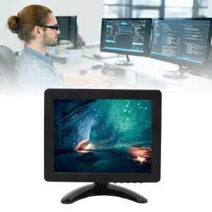 CCYLEZ 8inch Gaming Monitor, 1080P HD TFT LED 250cd M2 Brightness 8inch HD Color Screen Display, with Adjustable Bracket, Compatible with VGA HDMI AV BNC USB DC Input Interface