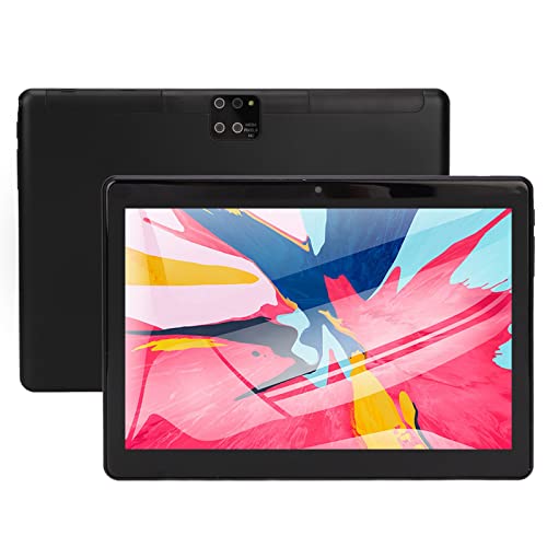 10.1 Inch Tablet, WiFi 2.4G 5G 100-240V 1960x1080 IPS Black Tablet PC for Reading for Android 10.0 (US Plug)