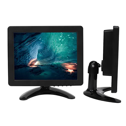 CCYLEZ 8inch Gaming Monitor, 1080P HD TFT LED 250cd M2 Brightness 8inch HD Color Screen Display, with Adjustable Bracket, Compatible with VGA HDMI AV BNC USB DC Input Interface