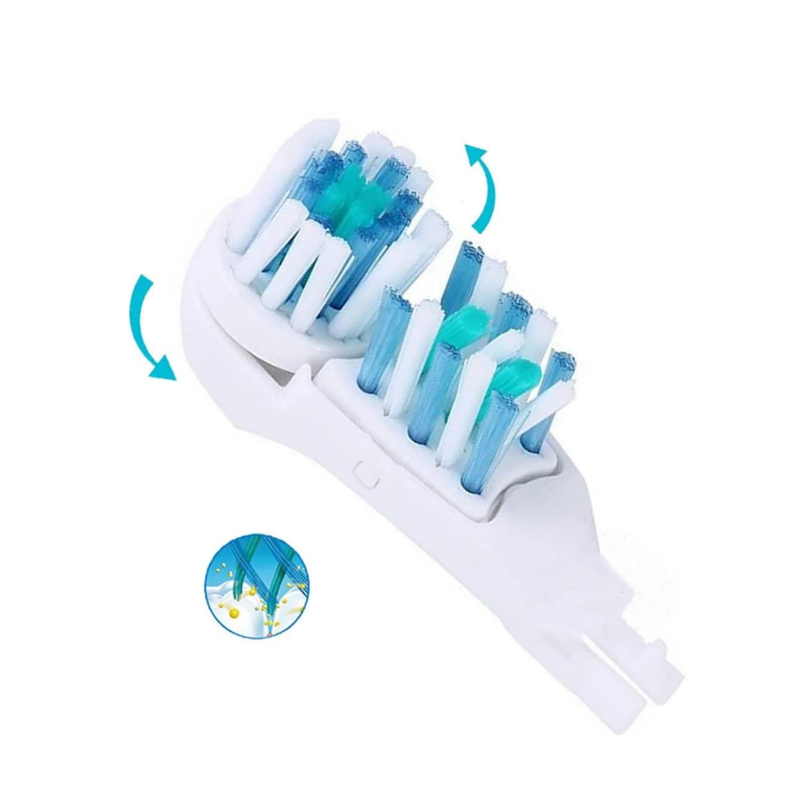 4/8/16 Pcs Electric Toothbrush Replacement Heads Sensitive Dual Clean Rotating Sets Fit for Braun Oral B Cross Action Power 4732 3733 4734 (4)