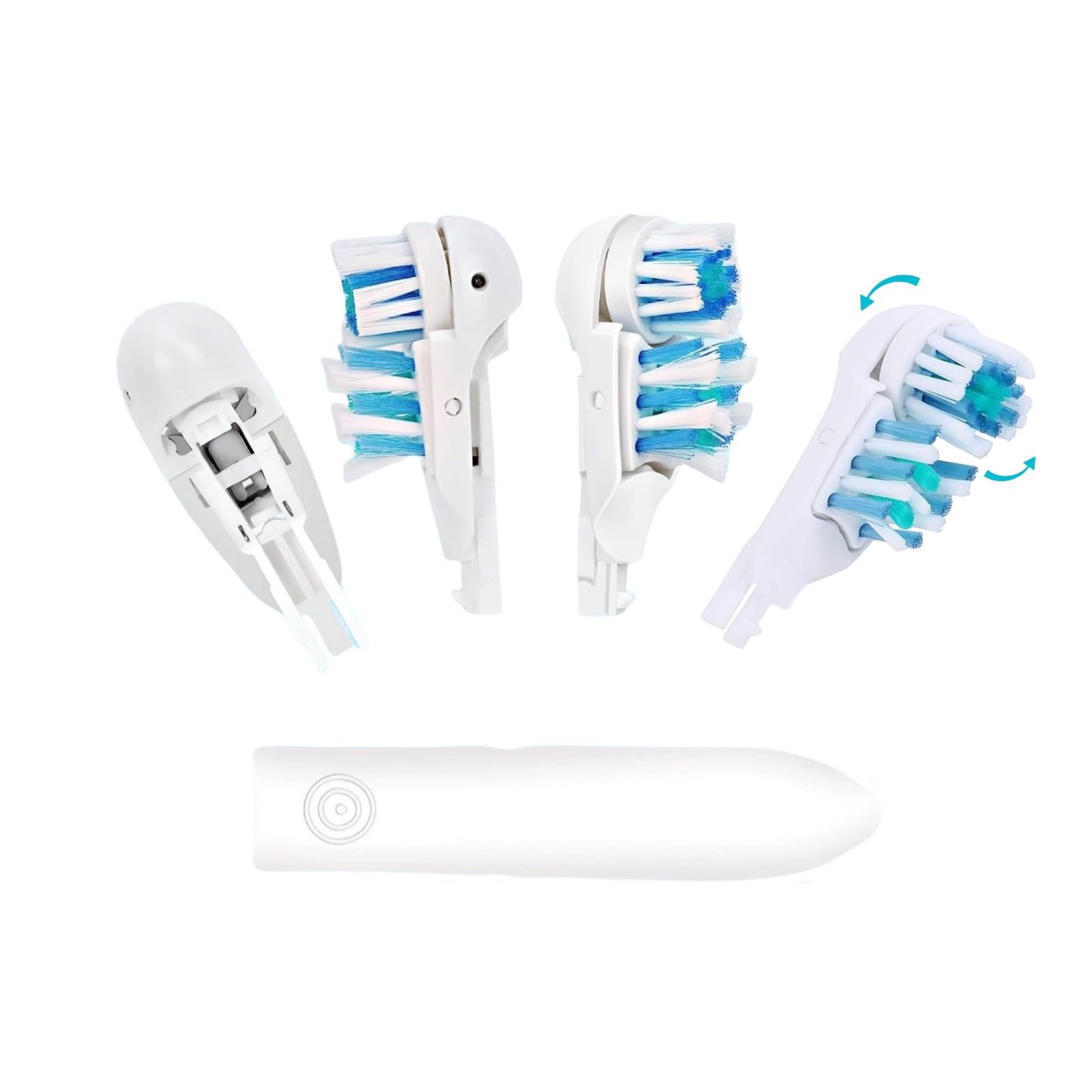 4/8/16 Pcs Electric Toothbrush Replacement Heads Sensitive Dual Clean Rotating Sets Fit for Braun Oral B Cross Action Power 4732 3733 4734 (4)