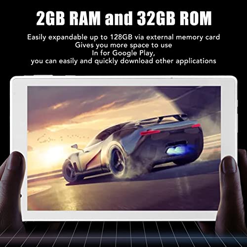 VINGVO Tablet, 2GB RAM 32GB ROM 8.0 Tablet Octa-Core Processor 8 IPS Display for Home (US Plug)