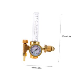 COLLBATH 2pcs Flowmeter Welding Regulator Argon Gas Regulator Gas Measuring Tester Argon Regulator with Flow Meter Gas Flow Meter Argon Flow Regulator C02 Nut Splitter