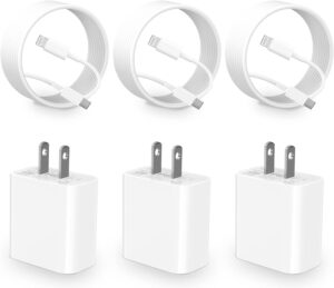 esbeecables for i.phone charger fast charging, 3pack 20w type c fast charger block with 6ft usb c charger cable compatible for i.phone 14/13/12/11 pro max/11/xs max/xr/x,i.pad,airpods pro