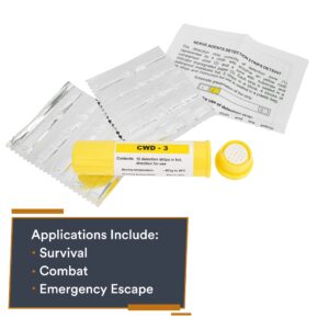 MIRA Safety DETEHIT CWD-3 CBRN Testing Paper for Various Chemical Warfare Agents | 10 Detection Strips to Identify G Agents (Sarin, Soman, tabun) and V Agents (VX Gas)