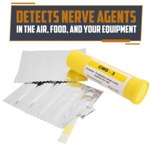 MIRA Safety DETEHIT CWD-3 CBRN Testing Paper for Various Chemical Warfare Agents | 10 Detection Strips to Identify G Agents (Sarin, Soman, tabun) and V Agents (VX Gas)