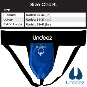 Undeez Vasectomy Jockstrap Underwear - With 2-Custom Fit Ice Packs and Snug Jockstrap For Testicular Support & Pain Relief (as1, alpha, l, regular, regular) Black