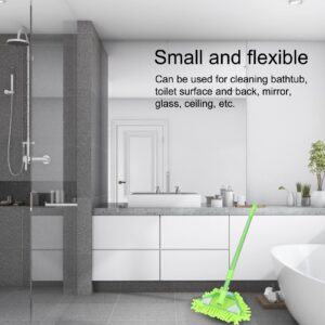 OKJHFD Professional Microfiber Mop,Extendable Mop 180 Degree Rotatable Triangular Cleaning Mop, Lightweight Design for Home Wall Ceiling Floor Cleaning(Green)