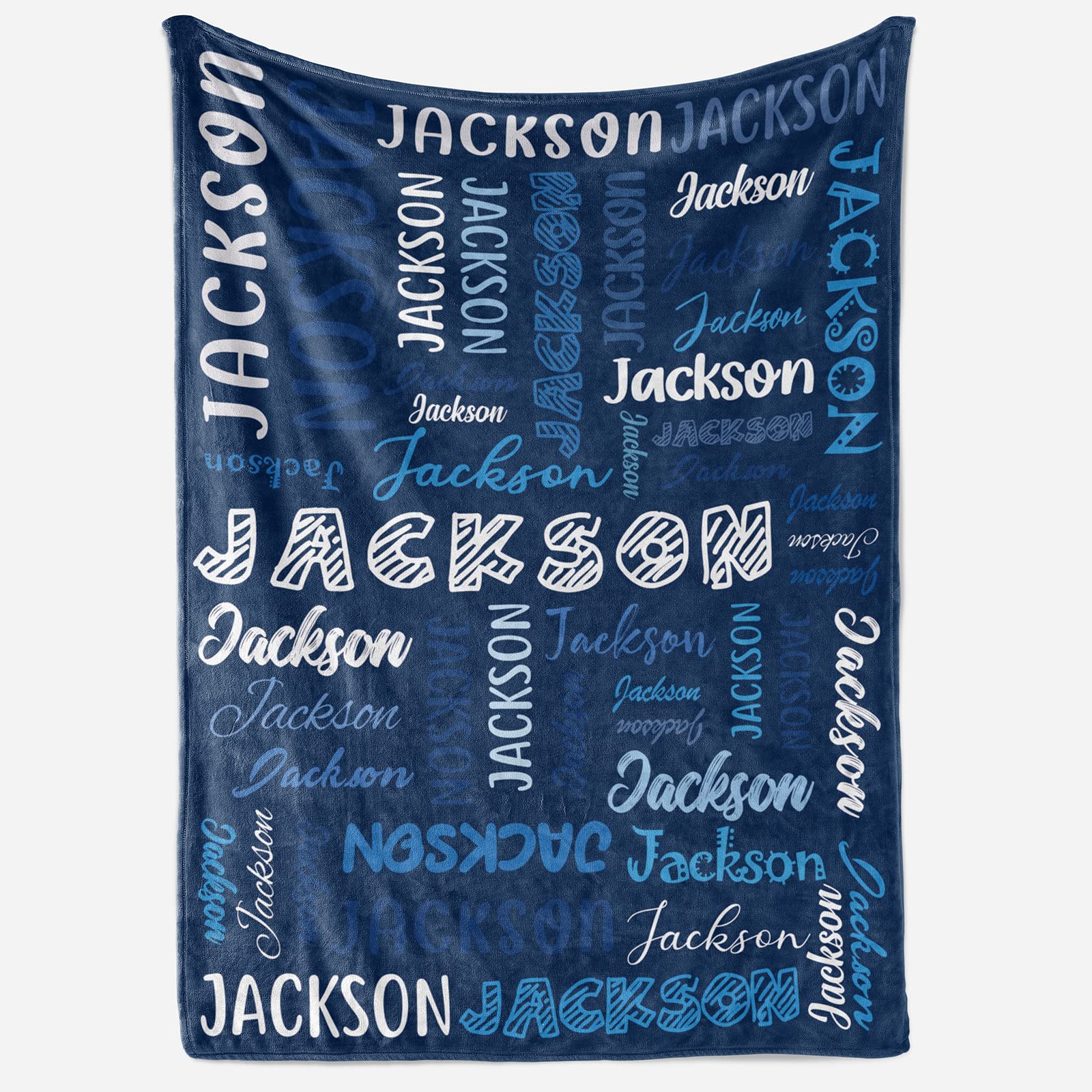 TVSNET Personalized Gifts for Christmas, Custom Blanket with Name for Women Men, Personalized Blanket for Baby Kids, Customized Baby Name Blanket, Baby Girl Boy Newborn Essentials