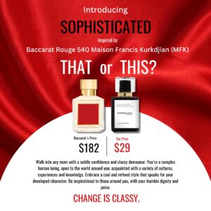 SOPHISTICATED | Inspired by BACARAT RGE 540 | Pheromone Perfume for Men Women | Extrait De Parfum | Long Lasting Dupe Clone Perfume Cologne | Essential Oil Fragrance | Perfume De Hombre Mujer