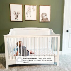 Delta Children Campbell 6-in-1 Convertible Crib - Greenguard Gold Certified, Midnight Grey