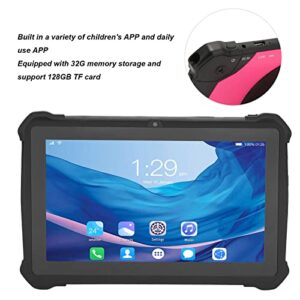 lennis Kids Tablet, 100‑240V Support 128GB TF Card 2GB 32GB Childrens Tablet 7in IPS HD Large Screen Dual Camera for Boys Girls (US Plug)