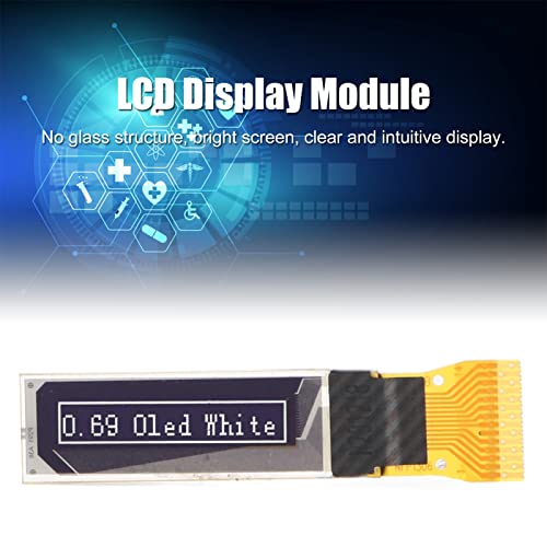 Mxzzand LCD Display Screen, Thin Wide Compatibility 4Pcs Digital LCD Board 0.69in 96x16 14 Pin for DIY