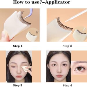 Eyelash Applicator Tool-Eyelash Curlers Lash Clip Separator Curler for Make Up Application Kit (Pack of 2)