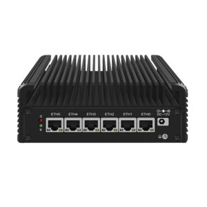 hunsn micro firewall appliance, mini pc, vpn, router pc, intel 6 cores i3 1215u, rj24, aes-ni, 6 x 2.5gbe i226-v, hdmi, dp, usb3.2, type-c, tf, barebone, no ram, no storage, no system