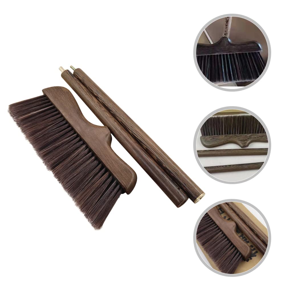 Zerodeko Vintage Trash Clean Broom Indoor Broom Portable Cleaning Brush Garbage Sweeping Broom Escobas para Barrer Piso Handle Cleaning Broom Garden Furniture Easy to Carry Wooden Office