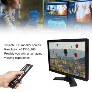 CCYLEZ 19in Computer Monitor, 16X10 Capacitive Touch Screen HD 1080P Color Gaming Display with VGA, HDMI, AV, BNC, USB, DC Input Interface, 300nits Brightness, for Travel, Home