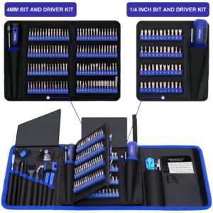 STREBITO Precision Screwdriver Set 191-Piece + 2-Piece Suction Cups Bundle, LCD Screen Remover for Computer, iPhone, Laptop, Cell Phone, Macbook, PS4/5, Tablet and Electronics Repair