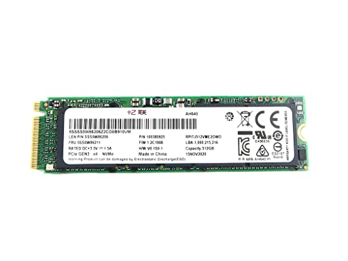 Solid State Drive SSS0W86206 8SSSS0W86206 Compatible Replacement Part for Lenovo Union Memory AH640 RPITJ512VME2OWD 512GB PCI Express 3.0 x4 NVMe M.2 2280 Internal SSD