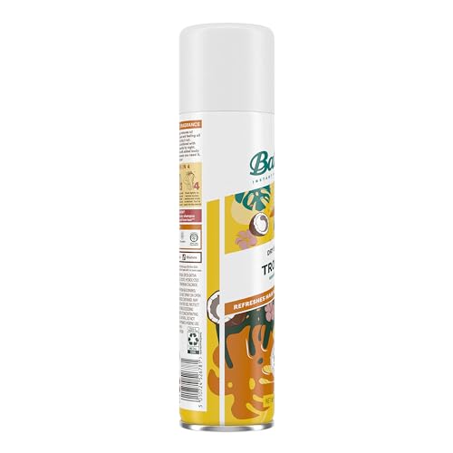 Batiste Dry Shampoo, Tropical Fragrance, Refresh Hair and Absorb Oil Between Washes, Waterless Shampoo for Added Hair Texture and Body, 5.71 oz Dry Shampoo Bottle