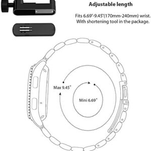 Compatible for PUREROYI Military Smart Watch Band, Quick Release Stainless Steel Metal Replacement Straps Compatible for PUREROYI C20 Pro Smartwatch, Rgthuhu NX3, Moowhsh HM09 Smartwatch (Black)