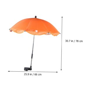 KOMBIUDA Clip On Baby Stroller Umbrella Uv Sun Shade for Push Chair Adjustable and Foldable Parasol Compact Travel Design Easy Attachment