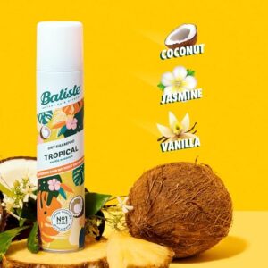 Batiste Dry Shampoo, Tropical Fragrance, Refresh Hair and Absorb Oil Between Washes, Waterless Shampoo for Added Hair Texture and Body, 5.71 oz Dry Shampoo Bottle