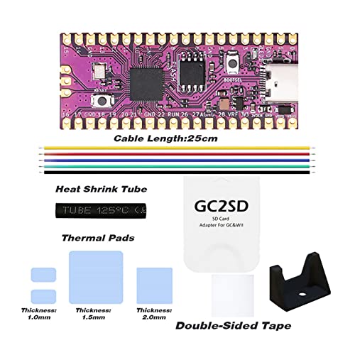 Microcontroller Board, 512GB Memory Maximum Low Power Consumption USB C Interface Plug and Play Dual Core Microcontroller Replacement Modchip for Game Console (White)