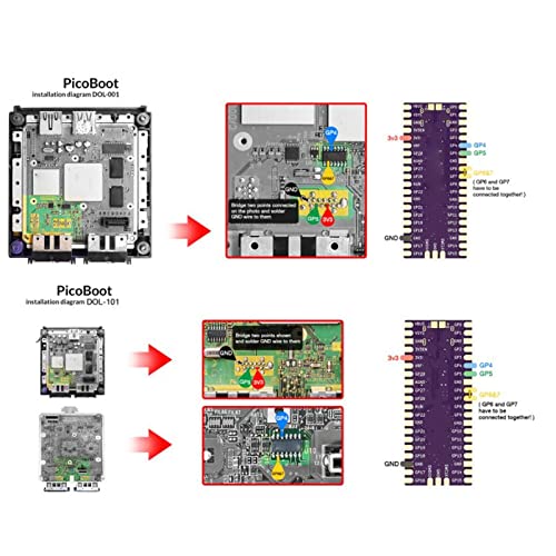 Microcontroller Board, Microcontroller Replacement Modchip Dual Core USB C Interface Compact Low Power Consumption for Game Console (Black)