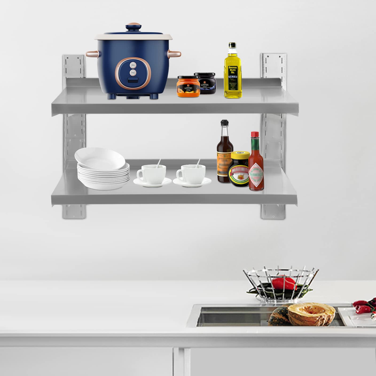 YIYIBYUS Wall-Mounted Shelf,Commercial Wall Mounted Floating Shelving (47.2 * 12.6 inch)