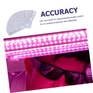 UPKOCH 10pcs Uva Light Uvb Wavelength Accessory Uvc Use Test Indicator Testing Cards Card Reusable Reading Daily Lab Identifying Led Lights Kitchen for Cabinet Tableware