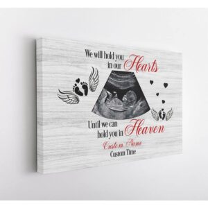 INSPIAMZUE Memorial gifts for loss of baby, infant loss gifts, angel baby memorial gift, infant loss gifts for mom, sympathy canvas for loss of baby - VTQ404 (16x12 inch)