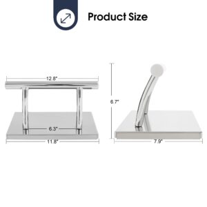 BarberPub Stainless Steel Footrest Barber Chair Foot Rest Parts for Hairdressing Salon Beauty Spa Equipment FOT01 (Silver)