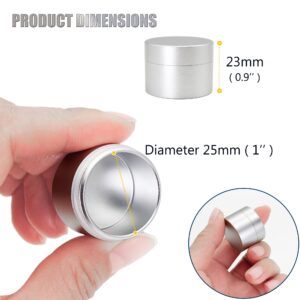 Portable Daily Pill Case, Heavy Duty Aluminium Alloy Round Pill Box, Waterproof Travel Pill Organizer, Pocket Purse Medicine Vitamin Holder EDC Container for Outdoor Camping Working