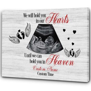 inspiamzue memorial gifts for loss of baby, infant loss gifts, angel baby memorial gift, infant loss gifts for mom, sympathy canvas for loss of baby - vtq404 (16x12 inch)