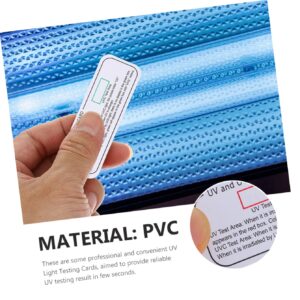 UPKOCH 10pcs Uva Light Uvb Wavelength Accessory Uvc Use Test Indicator Testing Cards Card Reusable Reading Daily Lab Identifying Led Lights Kitchen for Cabinet Tableware