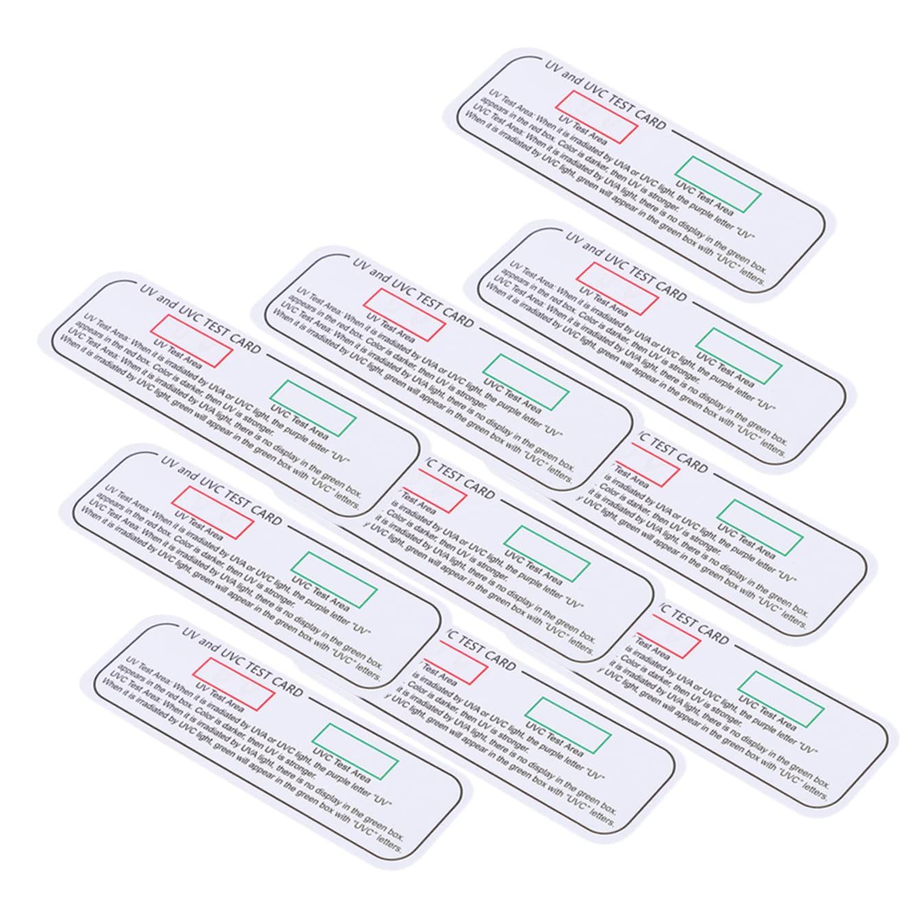 UPKOCH 10pcs Uva Light Uvb Wavelength Accessory Uvc Use Test Indicator Testing Cards Card Reusable Reading Daily Lab Identifying Led Lights Kitchen for Cabinet Tableware