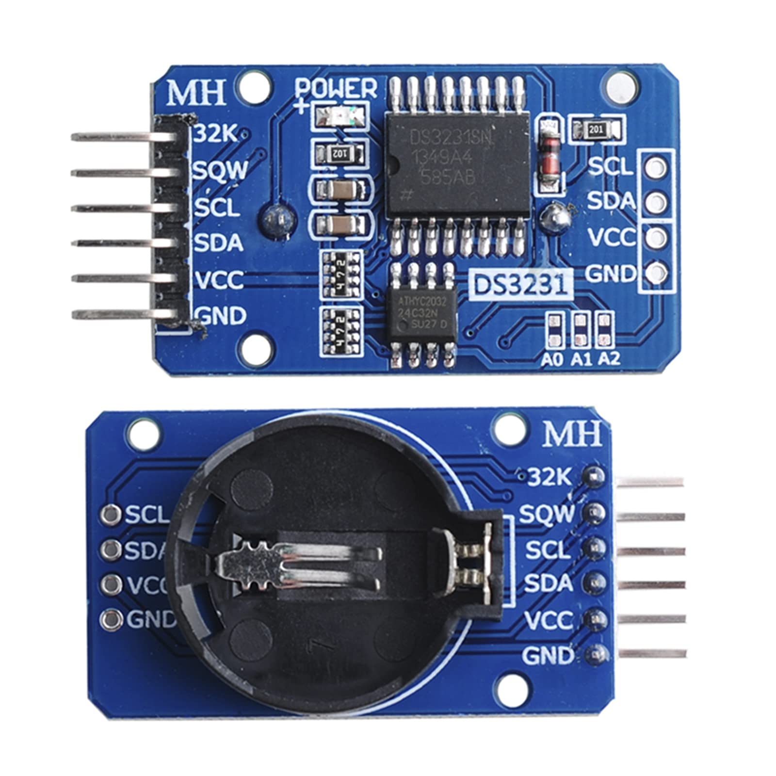 Wishiot DS3231 AT24C32 IIC RTC Real Time Clock Module for Arduino Nano Raspberry Pi Mega2560 Leonardo(2Pcs)