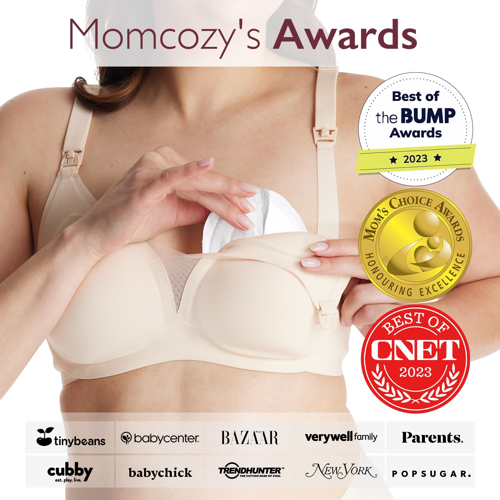 Momcozy Ultra-Thin Disposable Nursing Pads, Ultra-Absorbent and Breathable Portable Breast Pads, Make The Breasts Light and Unburdened, with Reinforced Adhesive, Individually Packaged (200 Count)