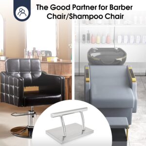 BarberPub Stainless Steel Footrest Barber Chair Foot Rest Parts for Hairdressing Salon Beauty Spa Equipment FOT01 (Silver)