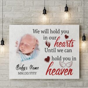 INSPIAMZUE Memorial gifts for loss of baby, infant loss gifts, angel baby memorial gift, infant loss gifts for mom, sympathy canvas for loss of baby - VTQ407 (10x8 inch)