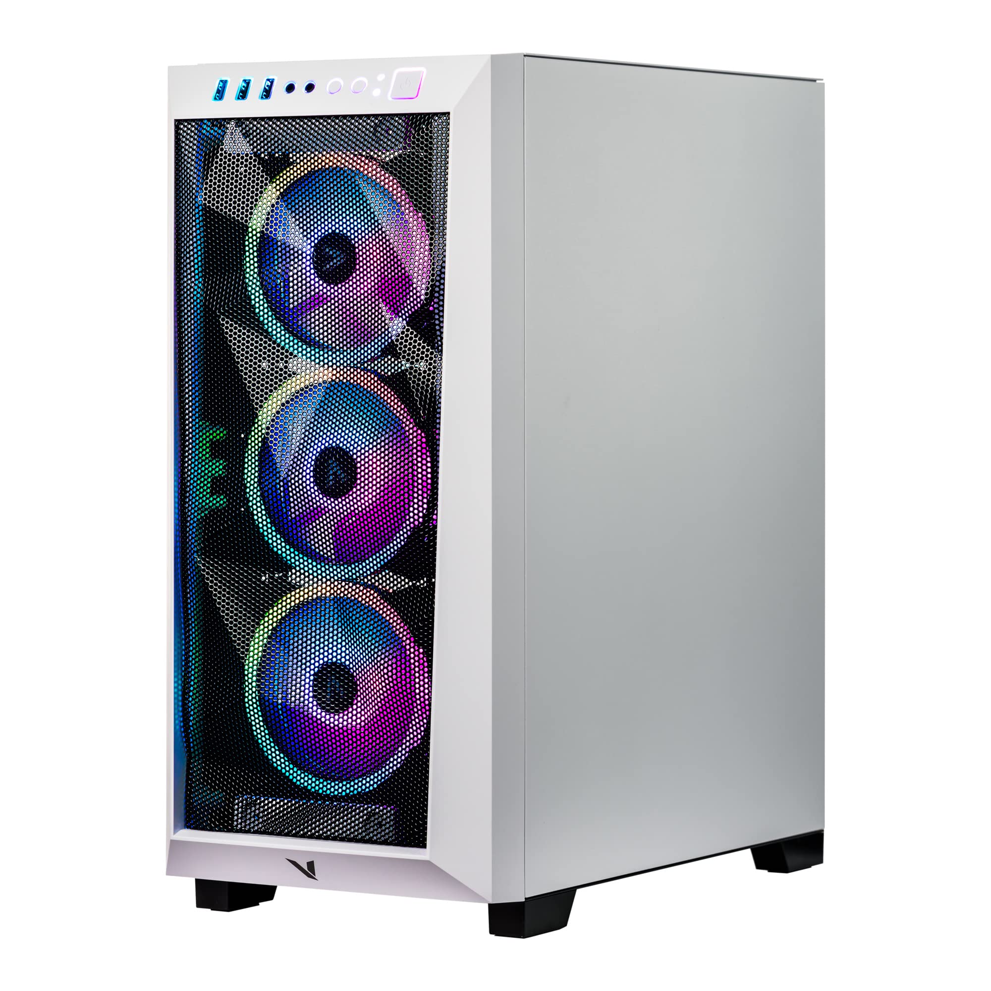 Velztorm White Pilum CTO Gaming Desktop PC Liquid-Cooled (AMD Ryzen 7 5700X 8-Core, GeForce RTX 3080 10GB, 16GB DDR4, 1TB PCIe SSD + 2TB HDD (3.5), RGB Fans, 750W PSU, AC WiFi, BT 5.0, Win11Home)