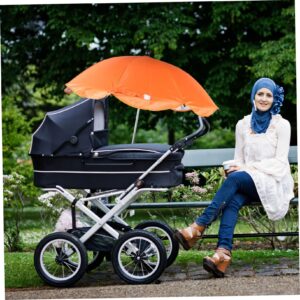 KOMBIUDA Clip On Baby Stroller Umbrella Uv Sun Shade for Push Chair Adjustable and Foldable Parasol Compact Travel Design Easy Attachment